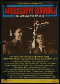 9t426 MISSISSIPPI BURNING East German 11x16 1989 great image of Gene Hackman & Willem Dafoe!