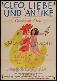 9t440 CARRY ON CLEO East German 23x32 1965 English sex on the Nile, wacky Handschick art!