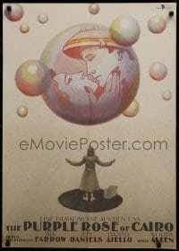 9t453 PURPLE ROSE OF CAIRO East German 23x32 1986 Woody Allen different art by Wengles!