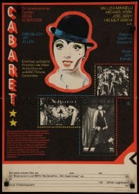 9t461 CABARET East German 16x23 1975 Gruttner art of Liza Minnelli, directed by Bob Fosse!