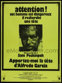 9t211 BRING ME THE HEAD OF ALFREDO GARCIA French 22x30 1975 Peckinpah, Warren Oates, yellow design