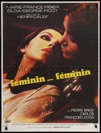 9t217 FEMININE FEMININE French 23x31 1975 Feminin-feminin, Marie-France Pisier, lesbian romance!