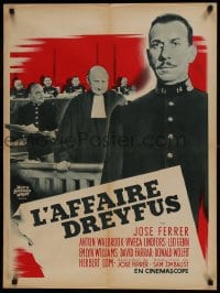 9t223 I ACCUSE French 24x32 1958 director Jose Ferrer stars as Captain Dreyfus!