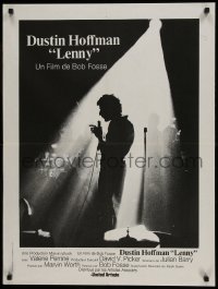 9t226 LENNY French 24x32 1974 silhouette image of Dustin Hoffman as comedian Lenny Bruce!