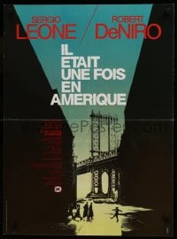 9t233 ONCE UPON A TIME IN AMERICA French 23x31 1984 directed by Sergio Leone, cool Hurel art!