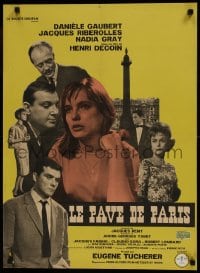 9t235 PAVEMENTS OF PARIS French 21x29 1961 Henri Decoin, super sexy full-length Danielle Gaubert!