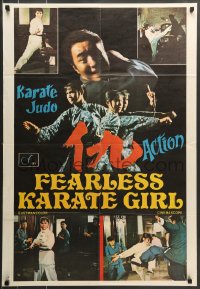 9t603 QUEEN BOXER Italian 1sh 1973 Judy Lee, female Bruce Lee, she will rip your eyes out!