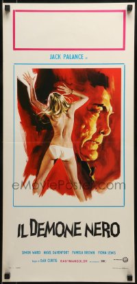 9t641 DRACULA Italian locandina 1974 art of vampire Jack Palance & his sexy barely-dressed victim!