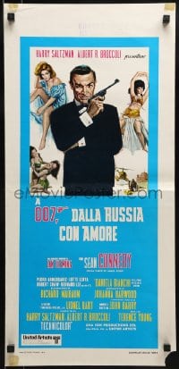 9t647 FROM RUSSIA WITH LOVE Italian locandina R1970s Sean Connery is Ian Fleming's James Bond!