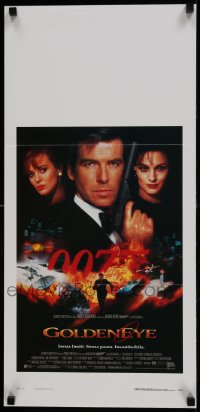 9t649 GOLDENEYE Italian locandina 1996 Pierce Brosnan as secret agent James Bond 007, montage!