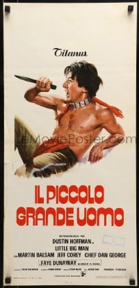 9t665 LITTLE BIG MAN Italian locandina 1971 great wacky artwork of Dustin Hoffman, Arthur Penn!