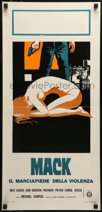 9t667 MACK Italian locandina 1974 AIP, cool artwork of Max Julien & naked woman!