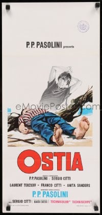 9t672 OSTIA Italian locandina 1970 Pier Paolo Pasolini, brothers in love with same girl