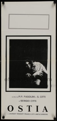 9t673 OSTIA Italian locandina R1970s written by Pier Paolo Pasolini, brothers in love with same girl