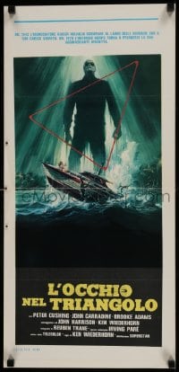 9t687 SHOCK WAVES Italian locandina 1977 Peter Cushing, different art of wacky ocean zombies!