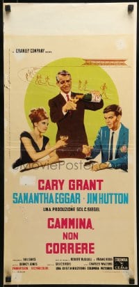 9t695 WALK DON'T RUN Italian locandina 1966 Cary Grant, Samantha Eggar, Hutton, Olympics, Olivetti