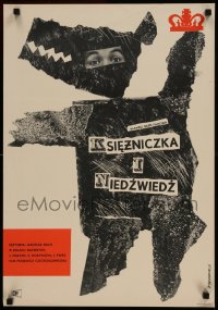 9t830 MEDVED A STRASIDLA Polish 19x27 1961 artwork of wacky dude by Jerzy Srokowski!