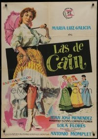 9t109 LAS DE CAIN Spanish 1959 Antonio Momplet, Maria Luz Galicia in the title role by Jano!