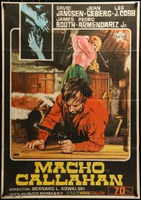 9t111 MACHO CALLAHAN Spanish 1972 Jean Seberg, David Janssen, Jano action artwork!