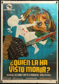 9t122 WHO SAW HER DIE Spanish 1973 Chi l'ha vista morire?, different Jano art, George Lazenby!