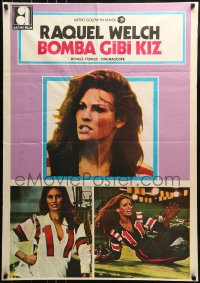 9t182 KANSAS CITY BOMBER Turkish 1972 great images of sexy roller derby girl Raquel Welch!