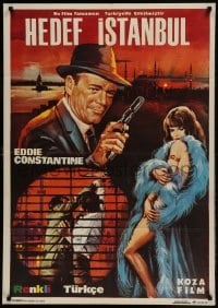 9t189 RESIDENCE FOR SPIES Turkish 1969 great art of spy Eddie Constantine & sexy woman!