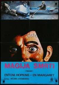 9t388 MAGIC Yugoslavian 19x27 1978 Attenborough, ventriloquist Anthony Hopkins, creepy dummy!