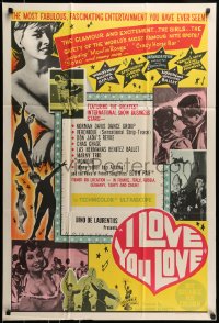 9w734 IO AMO, TU AMI Aust 1sh 1962 Alessandro Blasetti's I Love, You Love, sexy images!