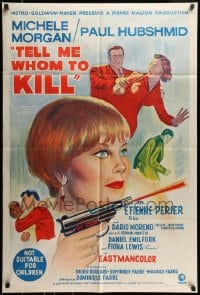 9w743 TELL ME WHOM TO KILL Aust 1sh 1965 deadly sexy French Michele Morgan, Dis-moi qui tuer!