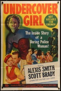 9w746 UNDERCOVER GIRL Aust 1sh 1950 Alexis Smith, the inside story of a daring police woman!