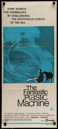 9w797 FANTASTIC PLASTIC MACHINE Aust daybill 1969 cool wave image, surfing documentary!