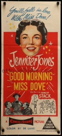 9w810 GOOD MORNING MISS DOVE Aust daybill 1955 Jennifer Jones, Robert Stack, Robert Douglas!