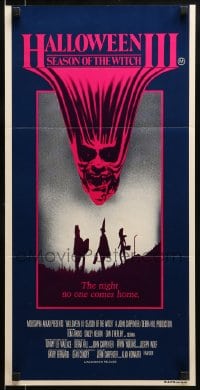 9w824 HALLOWEEN III Aust daybill 1982 Season of the Witch, Tom Atkins & Stacey Nelkin, horror!