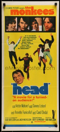 9w829 HEAD Aust daybill 1968 The Monkees, Peter Tork, Davy Jones, Micky Dolenz, Michael Nesmith