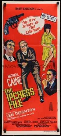 9w840 IPCRESS FILE Aust daybill 1965 Michael Caine in the spy story of the century!