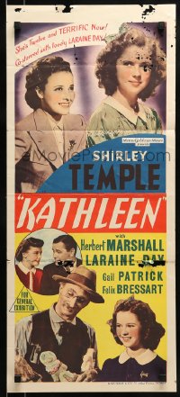 9w853 KATHLEEN Aust daybill 1941 Herbert Marshall, Shirley Temple is twelve and terrific now!