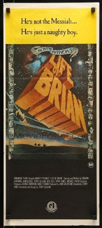 9w864 LIFE OF BRIAN Aust daybill 1979 Monty Python, Graham Chapman in the title role!
