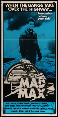 9w873 MAD MAX Aust daybill R1981 Mel Gibson, George Miller post-apocalyptic classic!