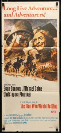 9w880 MAN WHO WOULD BE KING Aust daybill 1975 art of Sean Connery & Michael Caine by Tom Jung!