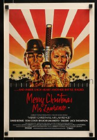 9w888 MERRY CHRISTMAS MR. LAWRENCE Aust daybill 1983 really cool art of David Bowie!