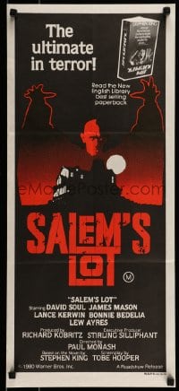 9w931 SALEM'S LOT Aust daybill 1980 directed by Tobe Hooper & based on Stephen King novel!