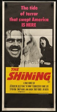 9w941 SHINING Aust daybill 1980 Stephen King & Stanley Kubrick horror, crazy Jack Nicholson!