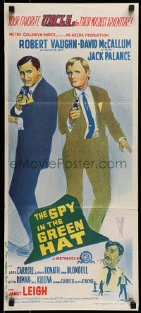 9w953 SPY IN THE GREEN HAT Aust daybill 1966 Robert Vaughn & David McCallum, Man from U.N.C.L.E.!