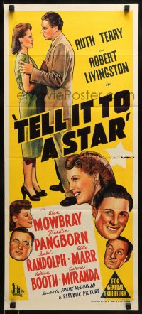 9w969 TELL IT TO A STAR Aust daybill 1945 Ruth Terry, Robert Livingston, Alan Mowbray, top cast!