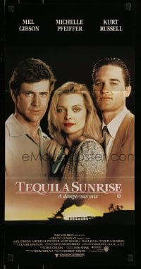 9w970 TEQUILA SUNRISE Aust daybill 1988 Mel Gibson, pretty Michelle Pfeiffer & Kurt Russell!