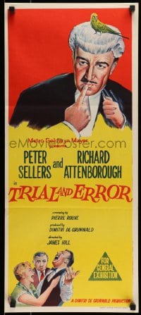 9w980 TRIAL & ERROR Aust daybill 1962 Peter Sellers, Richard Attenborough