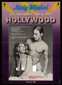 9w472 ANDY WARHOL'S HEAT German 1973 naked Joe Dallesandro & Sylvia Miles, b/w style, uncensored!