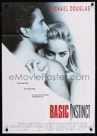 9w484 BASIC INSTINCT German 1992 Paul Verhoeven directed, Michael Douglas & sexy Sharon Stone!