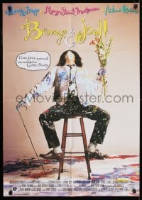 9w489 BENNY & JOON German 1993 photo of paint-covered Johnny Depp on a stool!