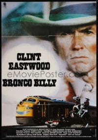 9w501 BRONCO BILLY German 1980 Clint Eastwood directs & stars, different train image!